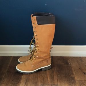 Timberland lace up knee high boots